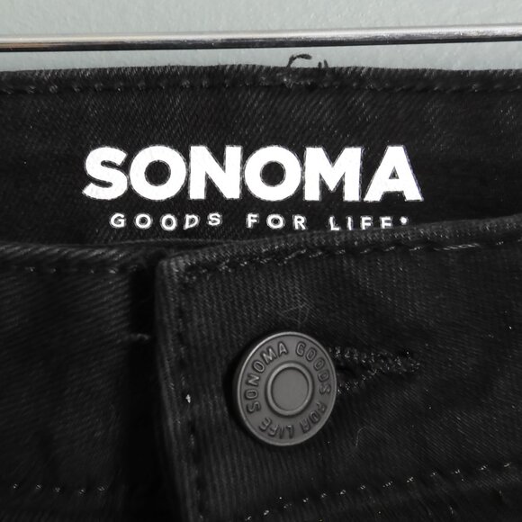 Sonoma Black Straight Leg Jeans Size 8 Petite - Picture 4 of 9